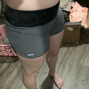 Hind gray and black athletic shorts